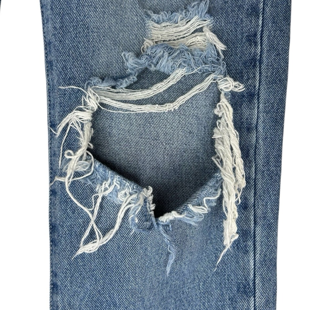 ROLLA'S Cropped Straight Jeans Womens Sz 26 AU 8‎ Distressed Ripped High Rise - Picture 4 of 10